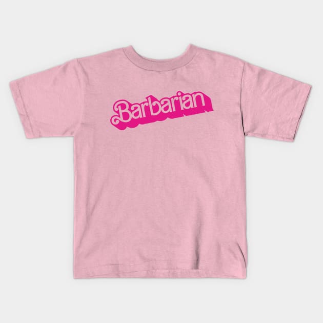 Barbie. Barbarian Kids T-Shirt by ölümprints